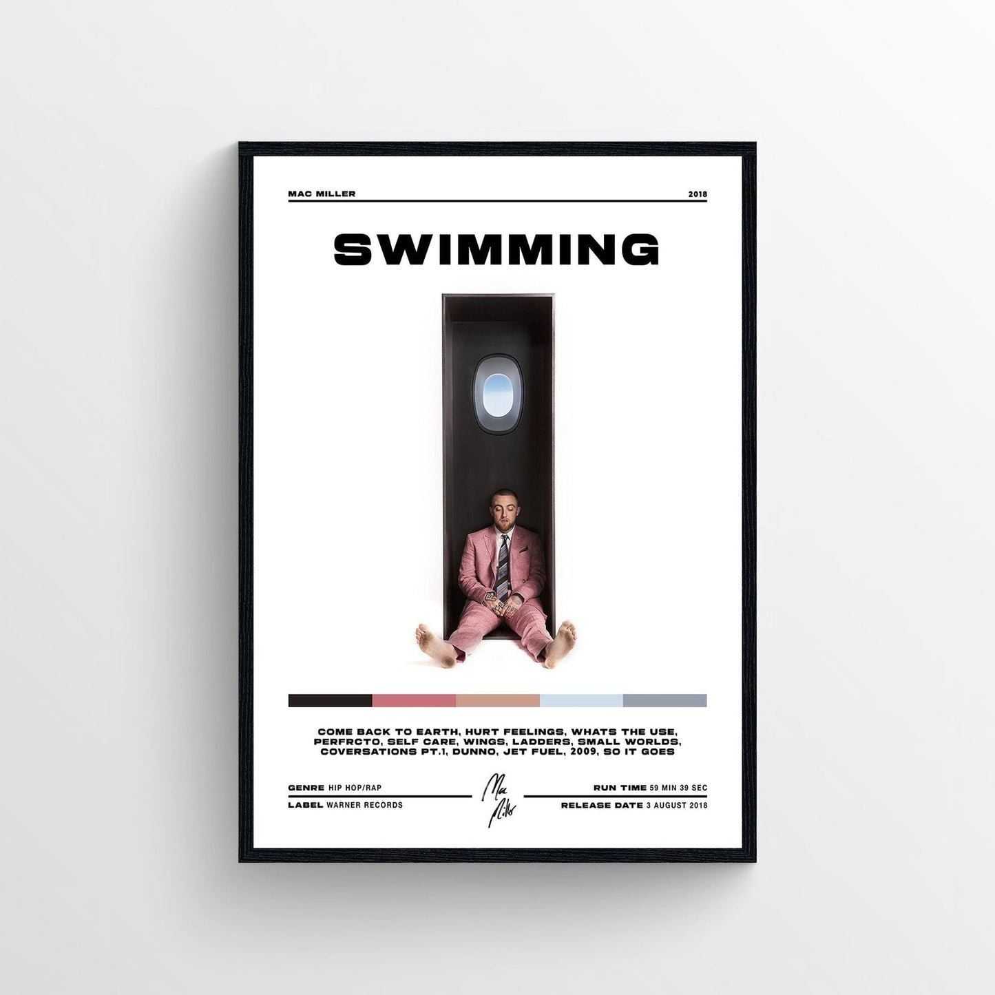 Mac Miller "Swimming" Poster Print