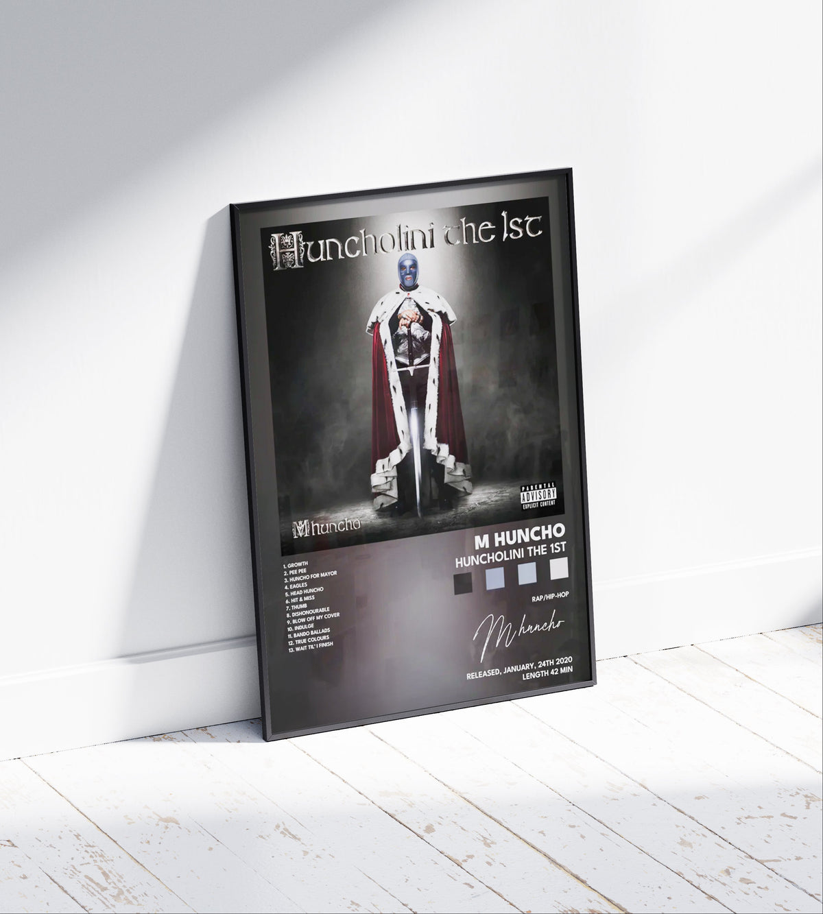 Huxho Rapper Poster M Huncho 'Huncholini The 1st' Album Poster – Rapper Posters