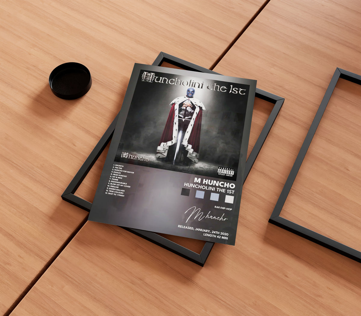 Huxho Rapper Poster M Huncho 'Huncholini The 1st' Album Poster – Rapper Posters
