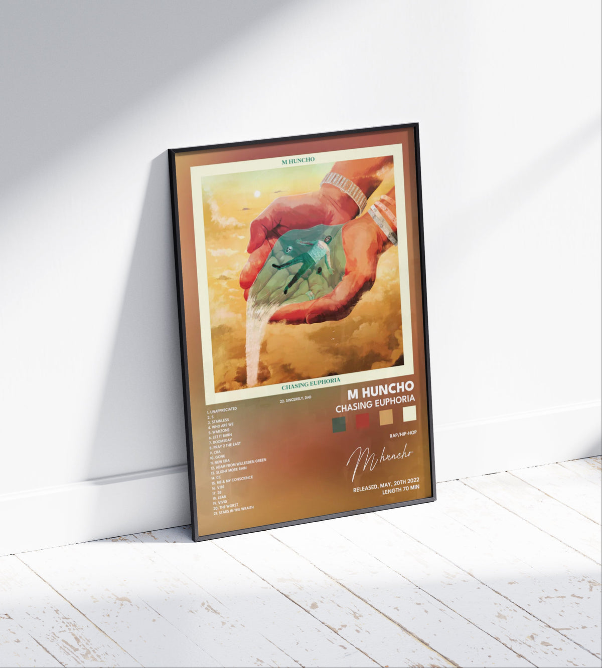 Huxho Rapper Poster M Huncho 'Chasing Euphoria' Album Poster – Rapper Posters