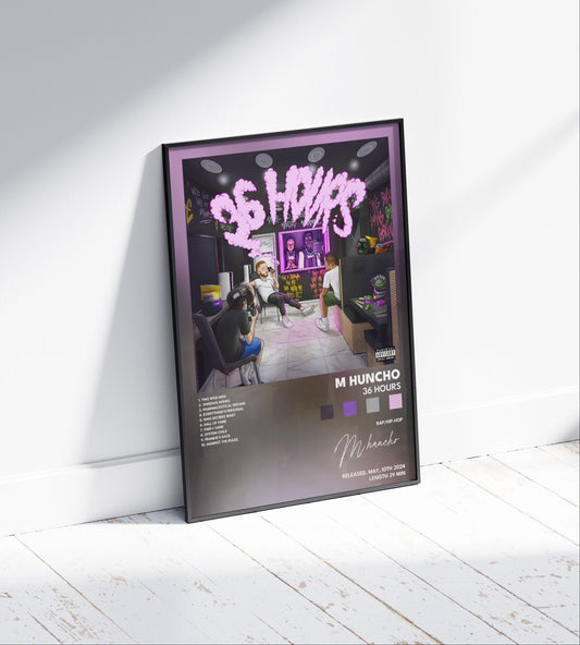 M Huncho '36 Hours' Album Poster