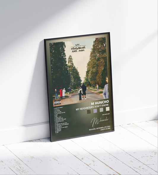 M Huncho 'My Neighbours Don't Know' Album Poster