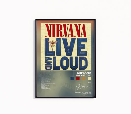 Nirvana "Live and Loud" Album Poster