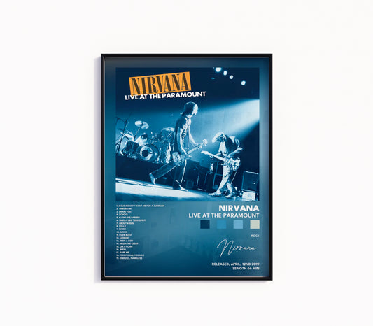 Nirvana "Live at the Paramount" Album Poster