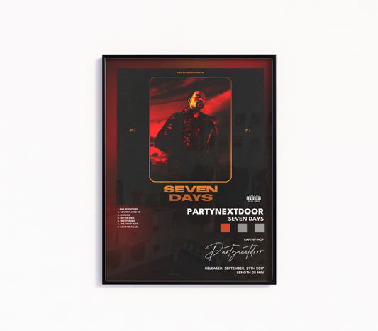 PARTYNEXTDOOR "Seven Days" Album Poster