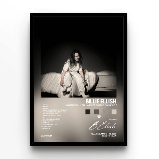 Billie Eilish "When We All Fall Asleep, Where Do We Go?" Poster