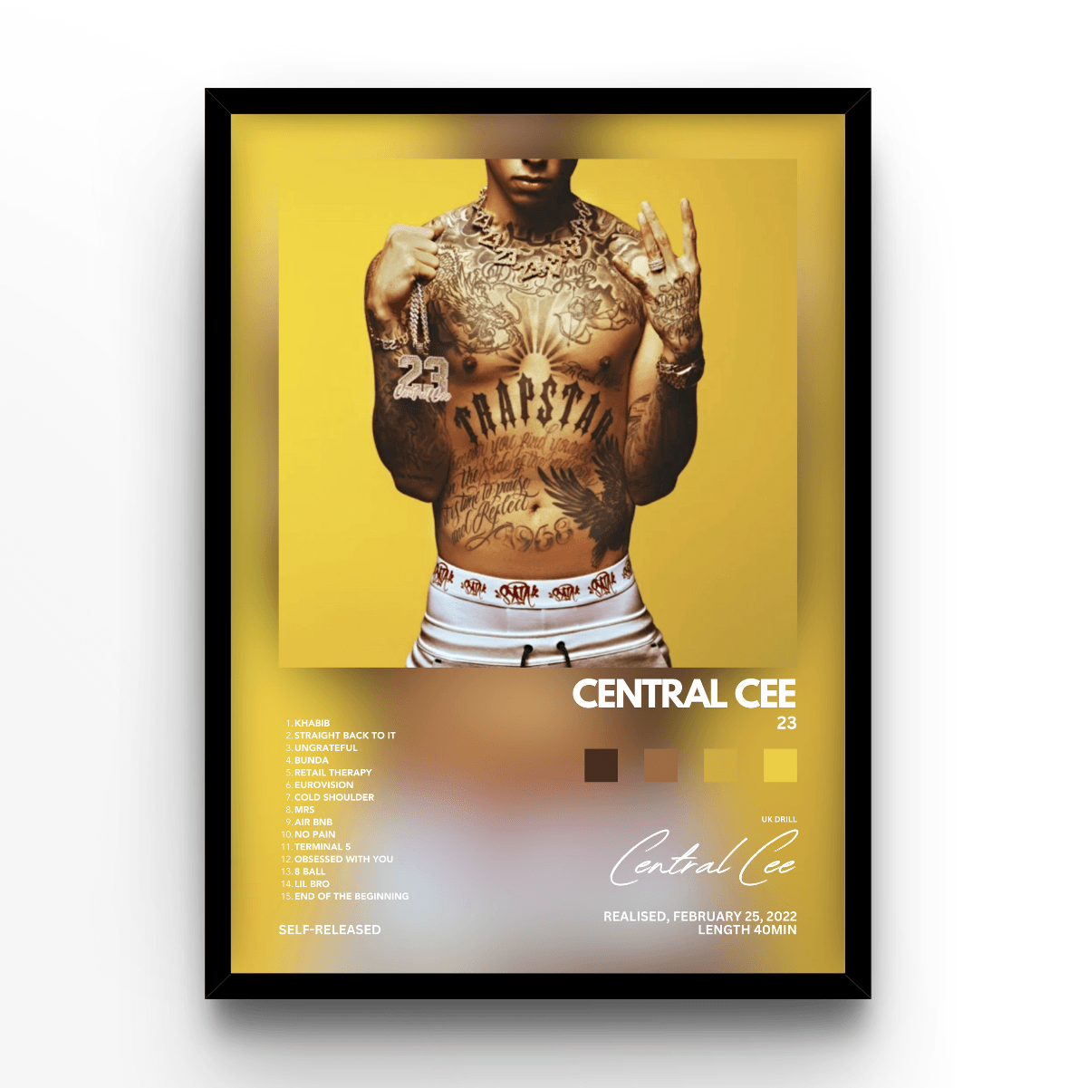 Central Cee 23 Album Poster Rapper Posters central-cee-23-album-poster-rapper-posters